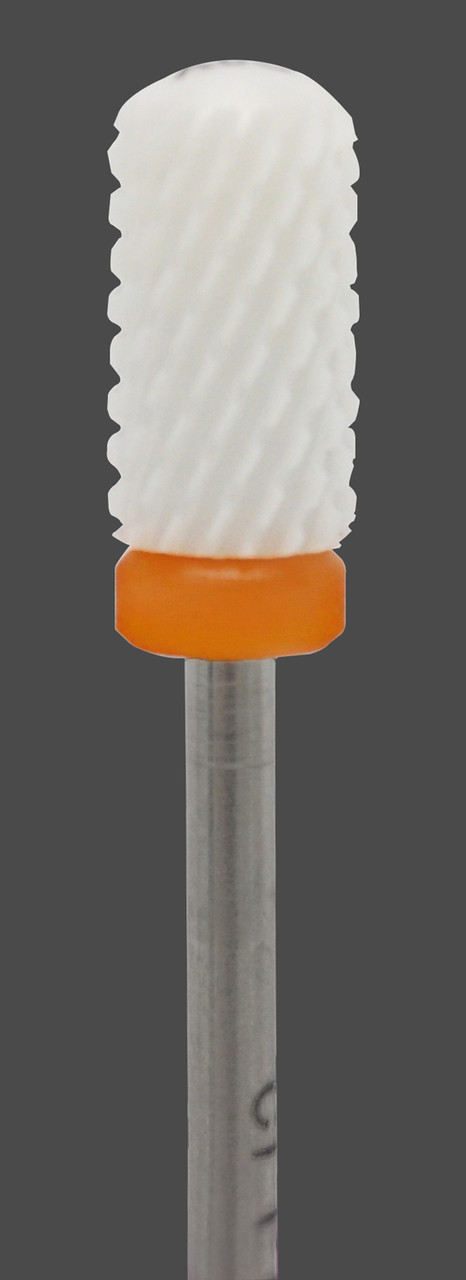 White Ceramic Carbide Bit Dome Top Barrel 3/32" - 2X Coarse