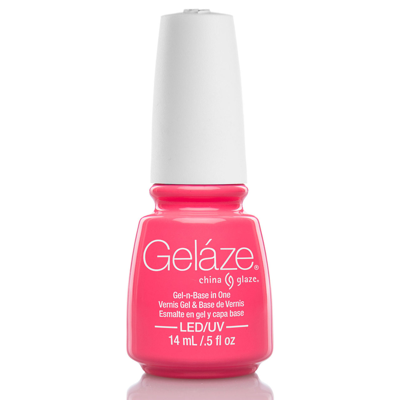 Gelaze Gel-n-Base Gel Polish Shocking Pink - .5 fl oz