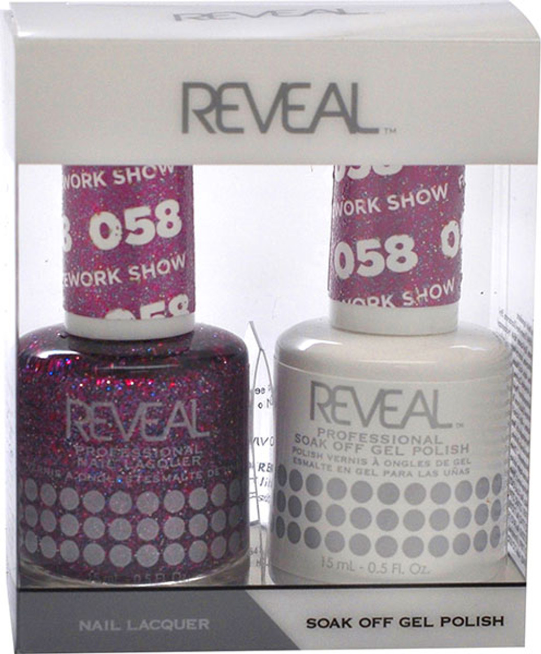 Reveal Gel Polish & Nail Lacquer Matching Duo - FIREWORK SHOW - .5 oz