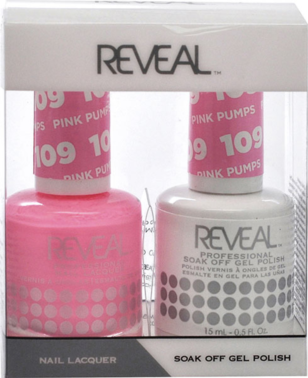 Reveal Gel Polish & Nail Lacquer Matching Duo - PINK PUMPS - .5 oz
