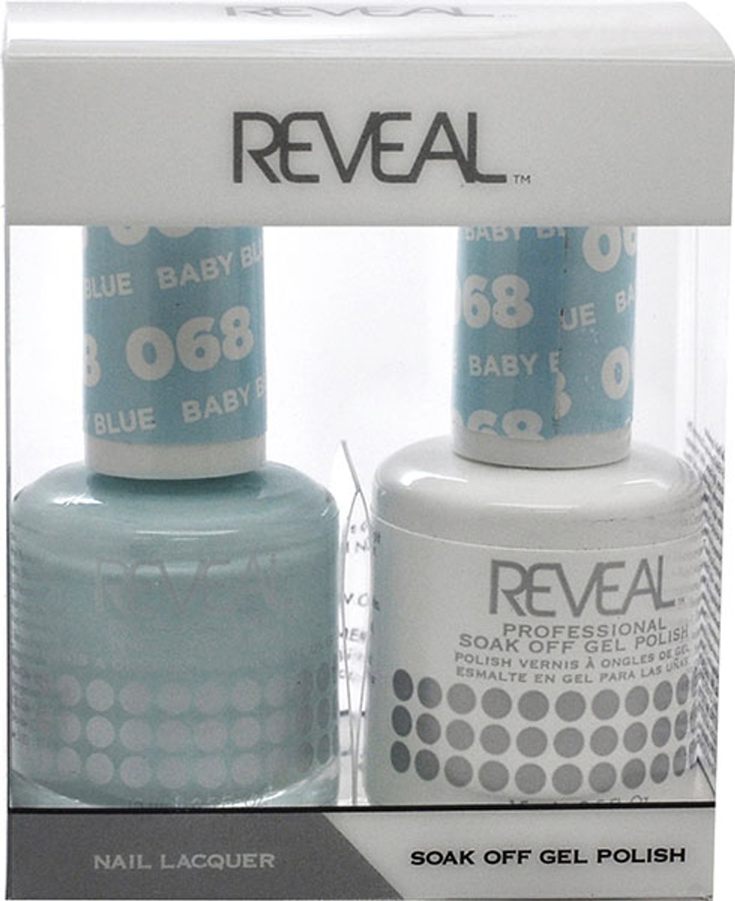 Reveal Gel Polish & Nail Lacquer Matching Duo - BABY BLUE - .5 oz