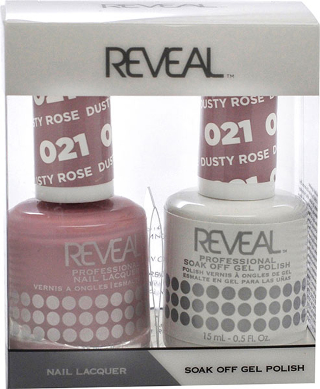 Reveal Gel Polish & Nail Lacquer Matching Duo - DUSTY ROSE - .5 oz