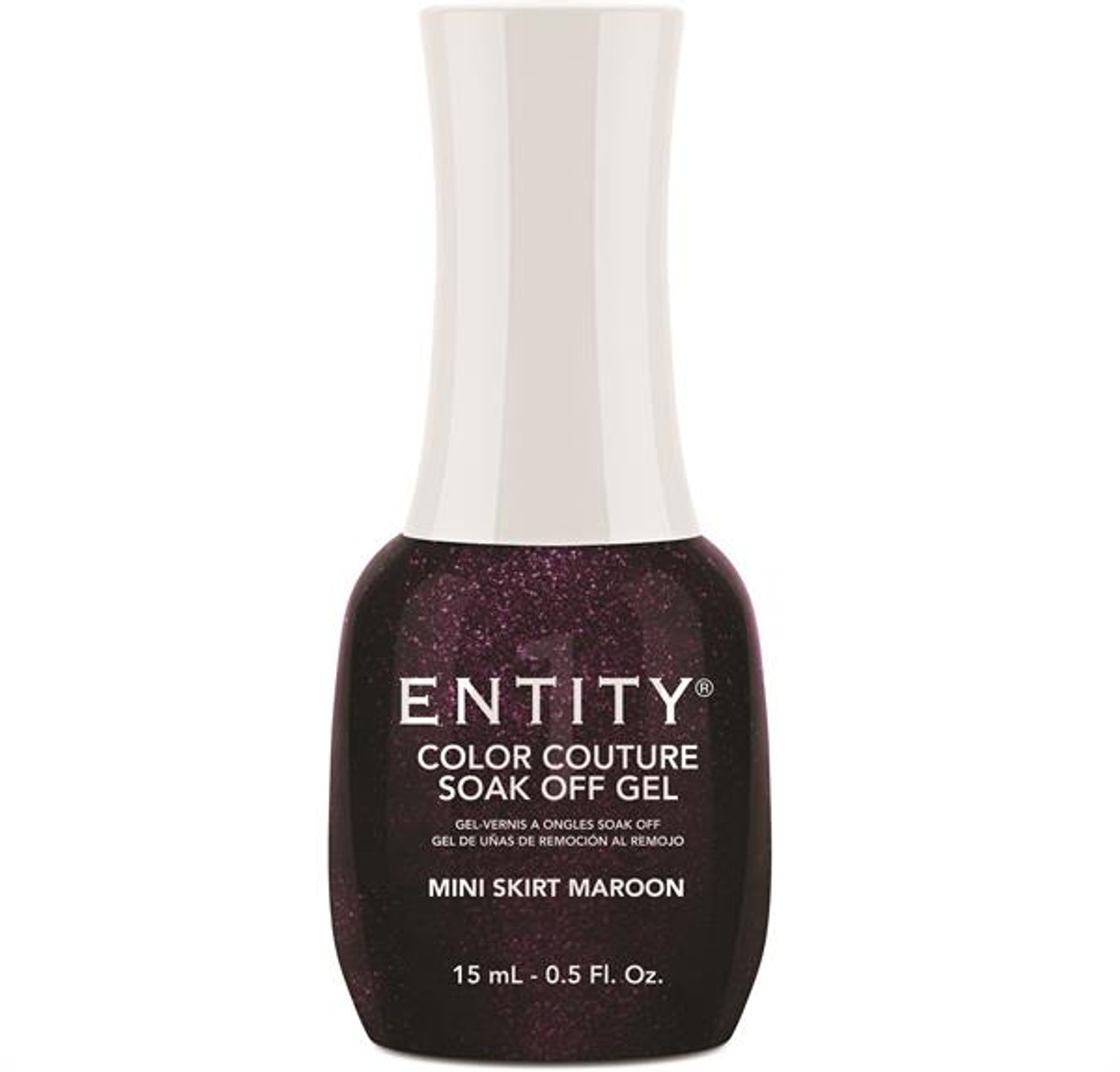 Entity Color Couture Soak Off Gel MINI SKIRT MAROON - 15 mL / .5 fl oz