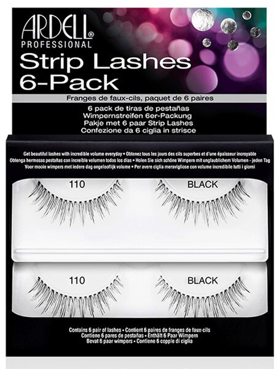 Ardell Strip Lashes 6-Pack - 110 Black