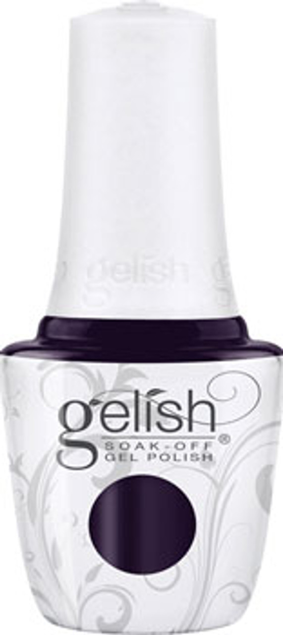 Gelish Soak-Off Gel A Kiss In The Dark – Black Purple Creme - .5 oz / 15 mL