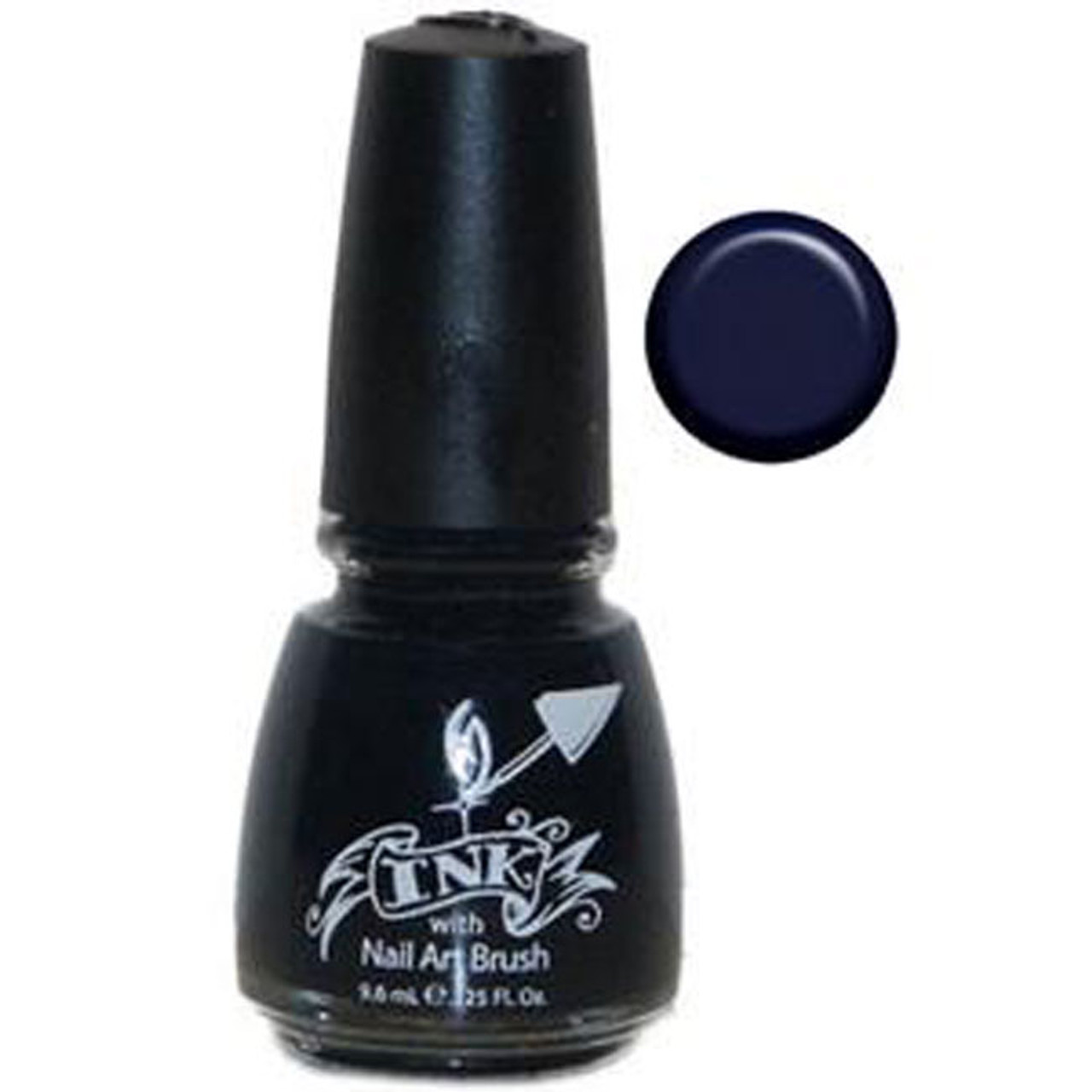 China Glaze Ink Nail Laquer with Nail Art Brush - 9.6 mL / .325 oz