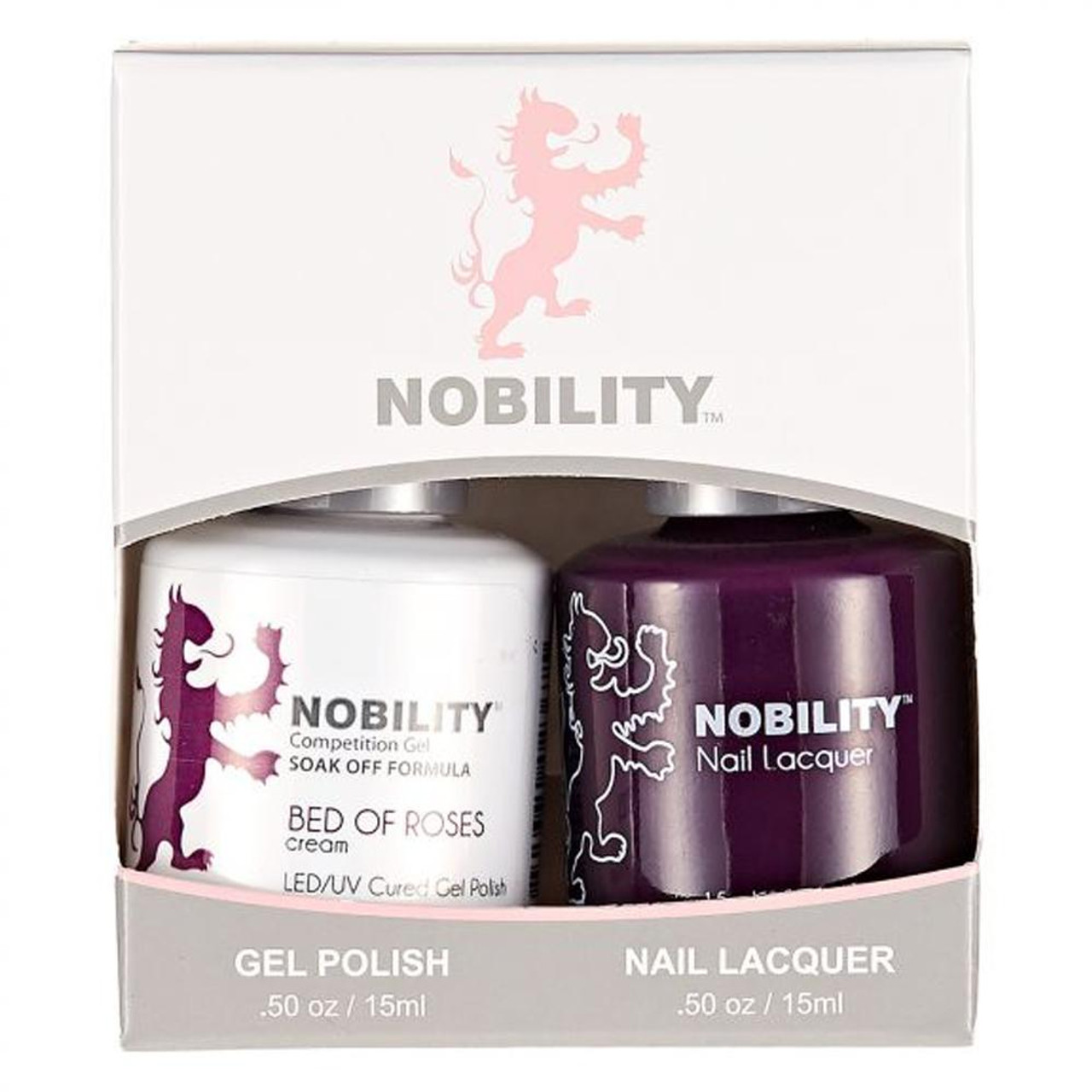 LeChat Nobility Gel Polish & Nail Lacquer Duo Set Bed of Roses - .5 oz / 15 ml