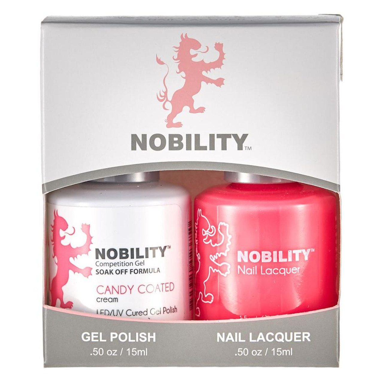 LeChat Nobility Gel Polish & Nail Lacquer Duo Set Candy Coated - .5 oz / 15 ml