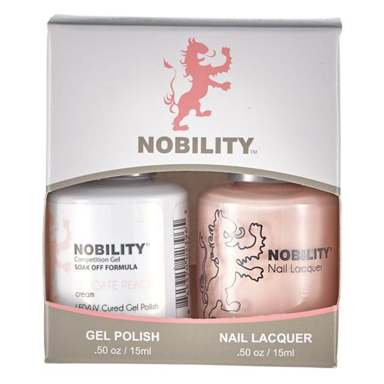 LeChat Nobility Gel Polish & Nail Lacquer Duo Set Delicate Peach - .5 oz / 15 ml