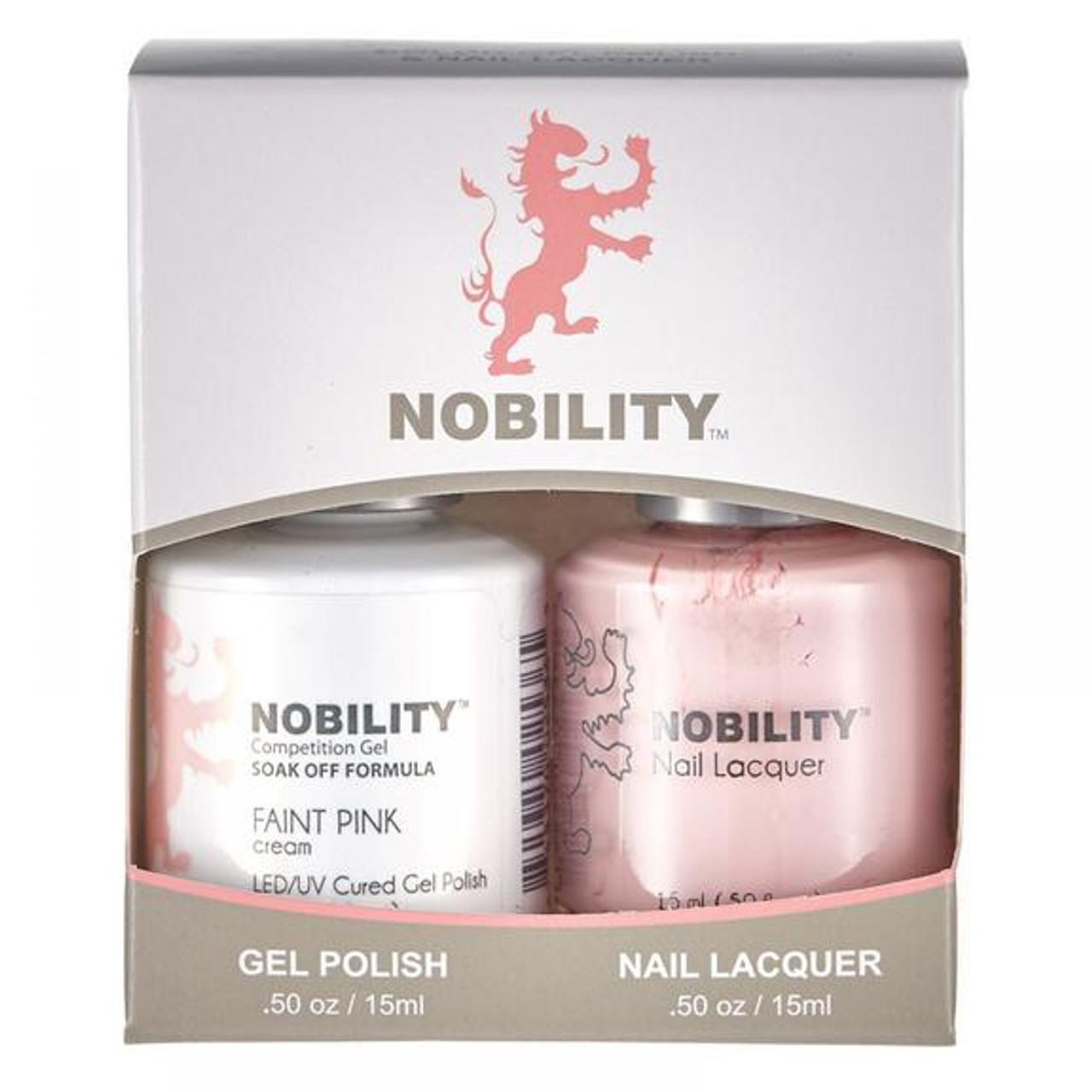 LeChat Nobility Gel Polish & Nail Lacquer Duo Set Faint Pink - .5 oz / 15 ml