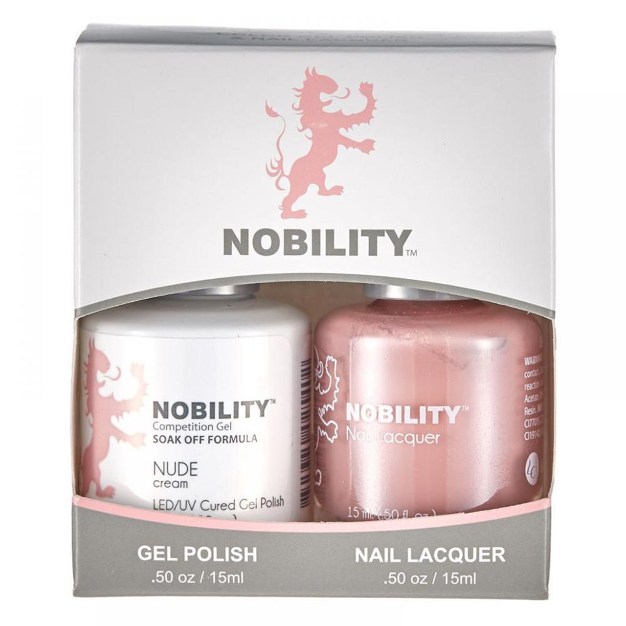 LeChat Nobility Gel Polish & Nail Lacquer Duo Set Nude - .5 oz / 15 ml