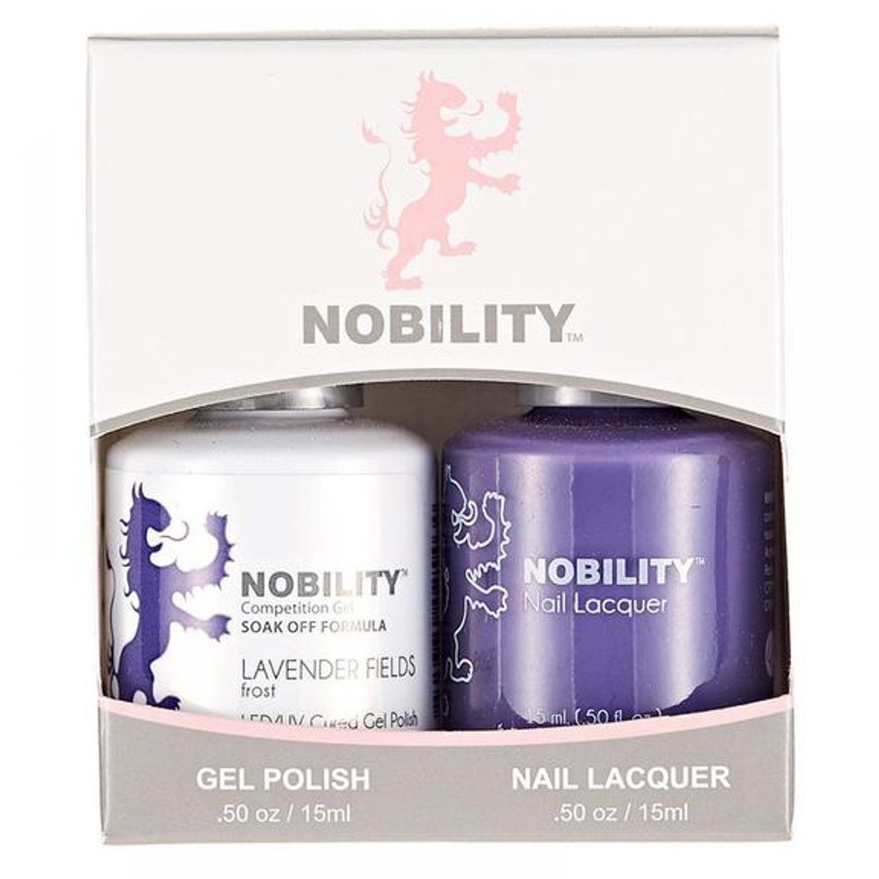 LeChat Nobility Gel Polish & Nail Lacquer Duo Set Lavender Fields - .5 oz / 15 ml