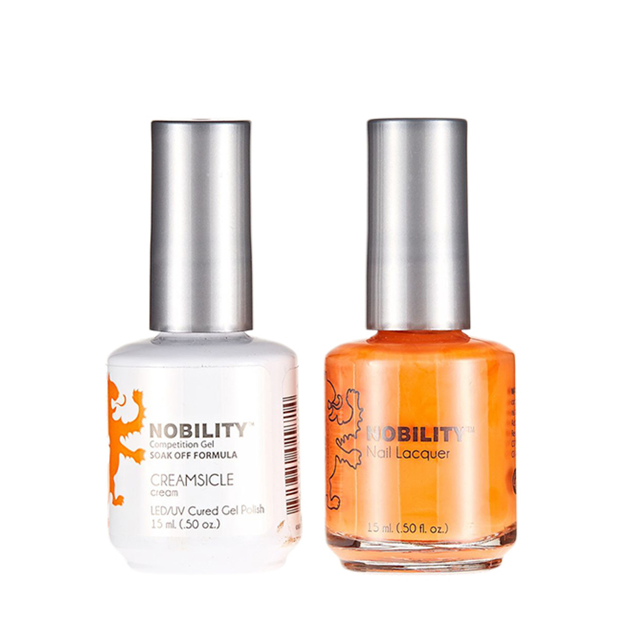 LeChat Nobility Gel Polish & Nail Lacquer Duo Set Creamsicle - .5 oz / 15 ml