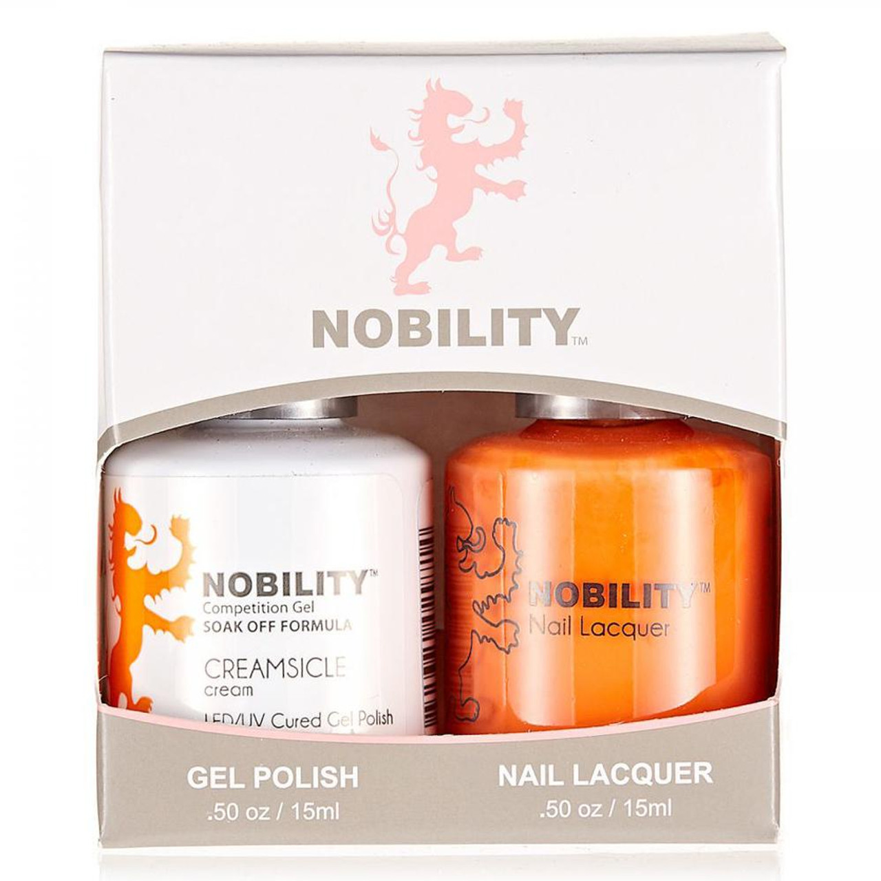 LeChat Nobility Gel Polish & Nail Lacquer Duo Set Creamsicle - .5 oz / 15 ml