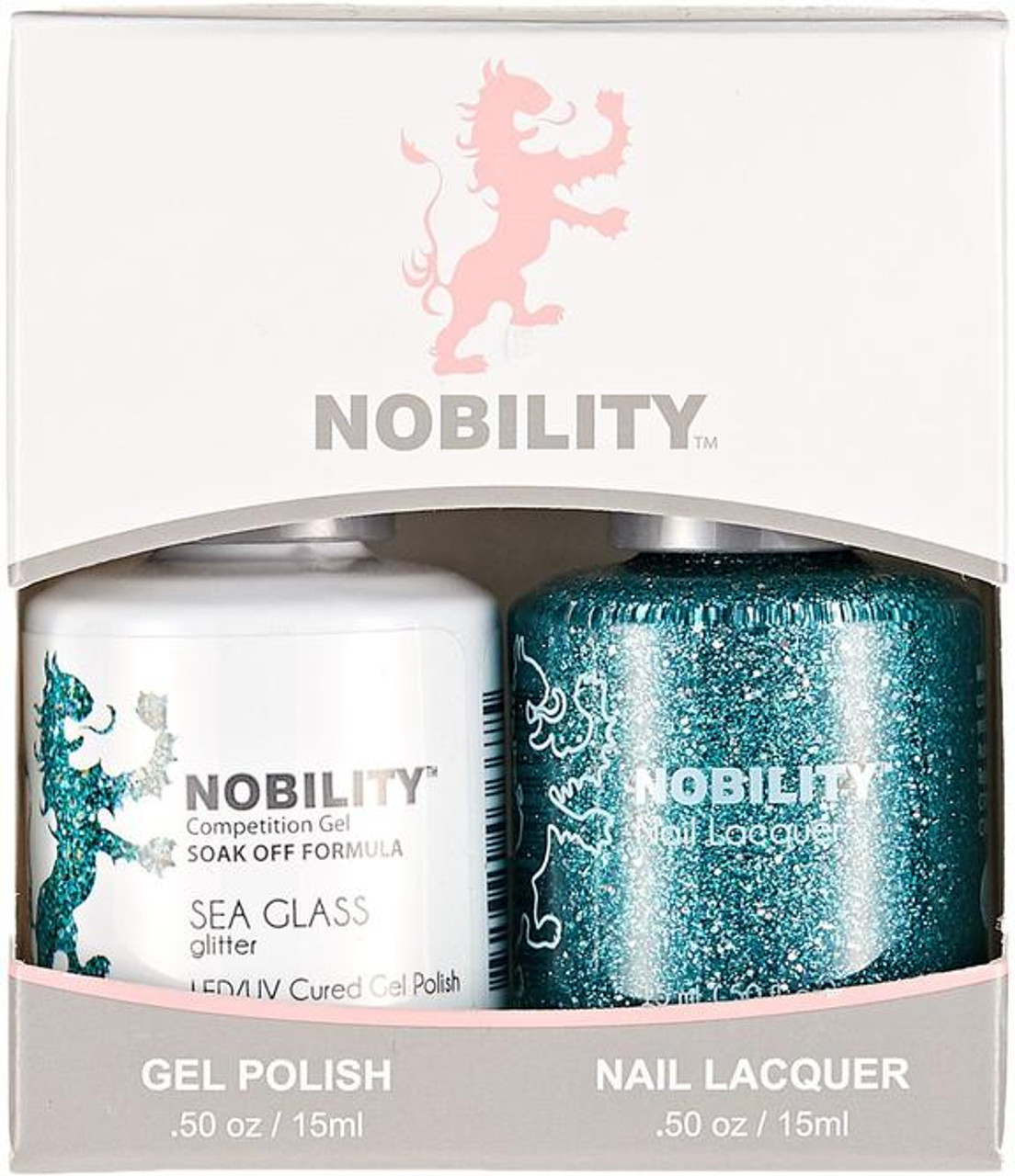 LeChat Nobility Gel Polish & Nail Lacquer Duo Set Sea Glass - .5 oz / 15 ml