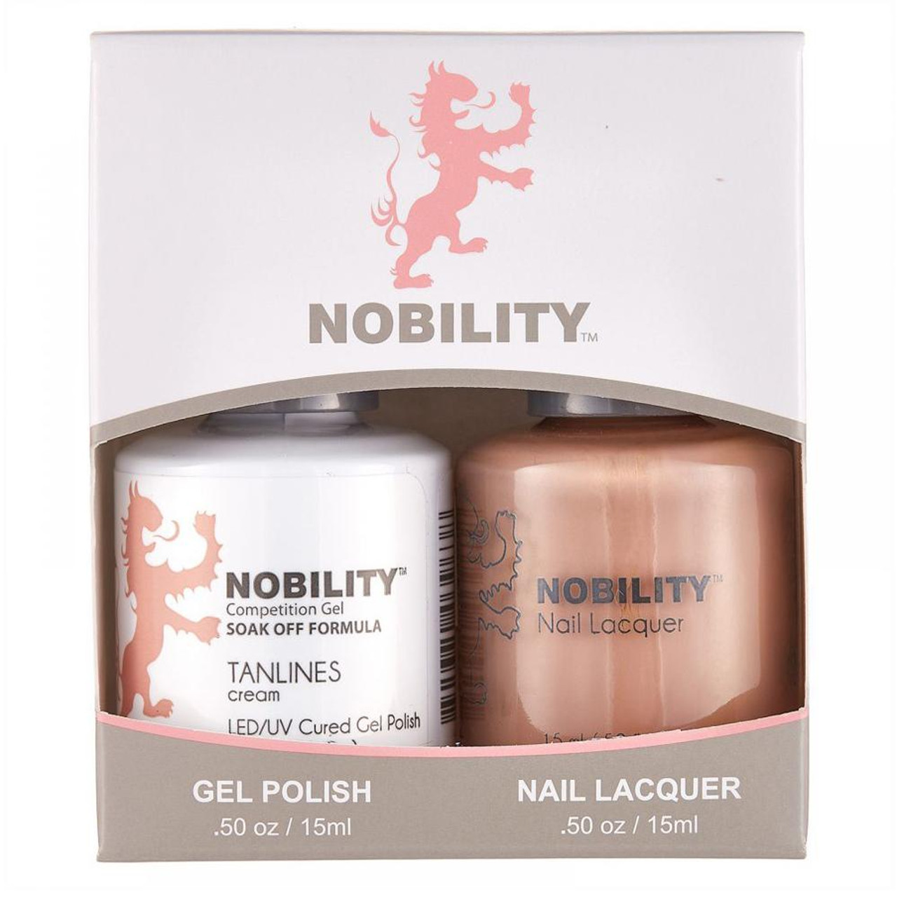 LeChat Nobility Gel Polish & Nail Lacquer Duo Set Tanlines - .5 oz / 15 ml