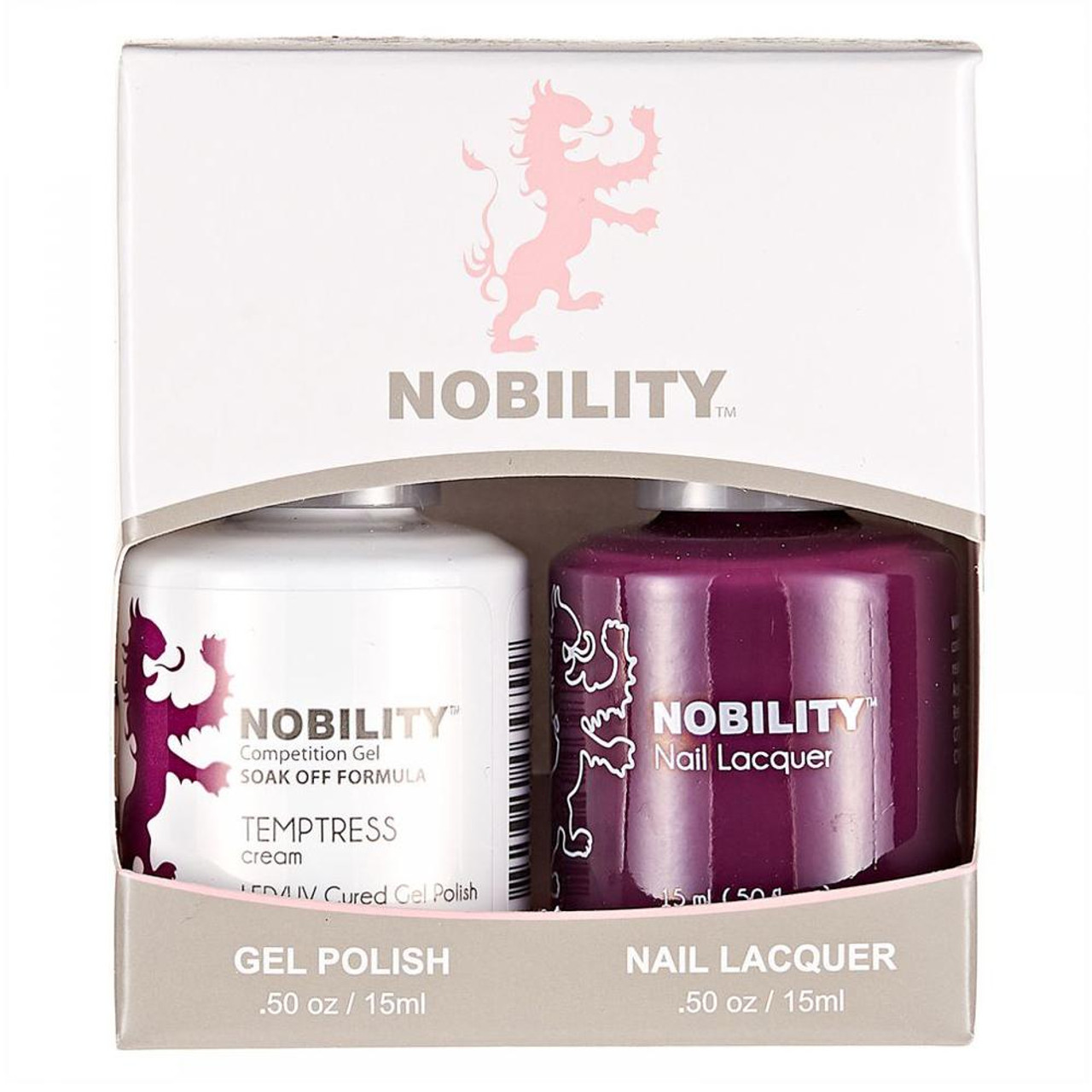 LeChat Nobility Gel Polish & Nail Lacquer Duo Set Temptress - .5 oz / 15 ml