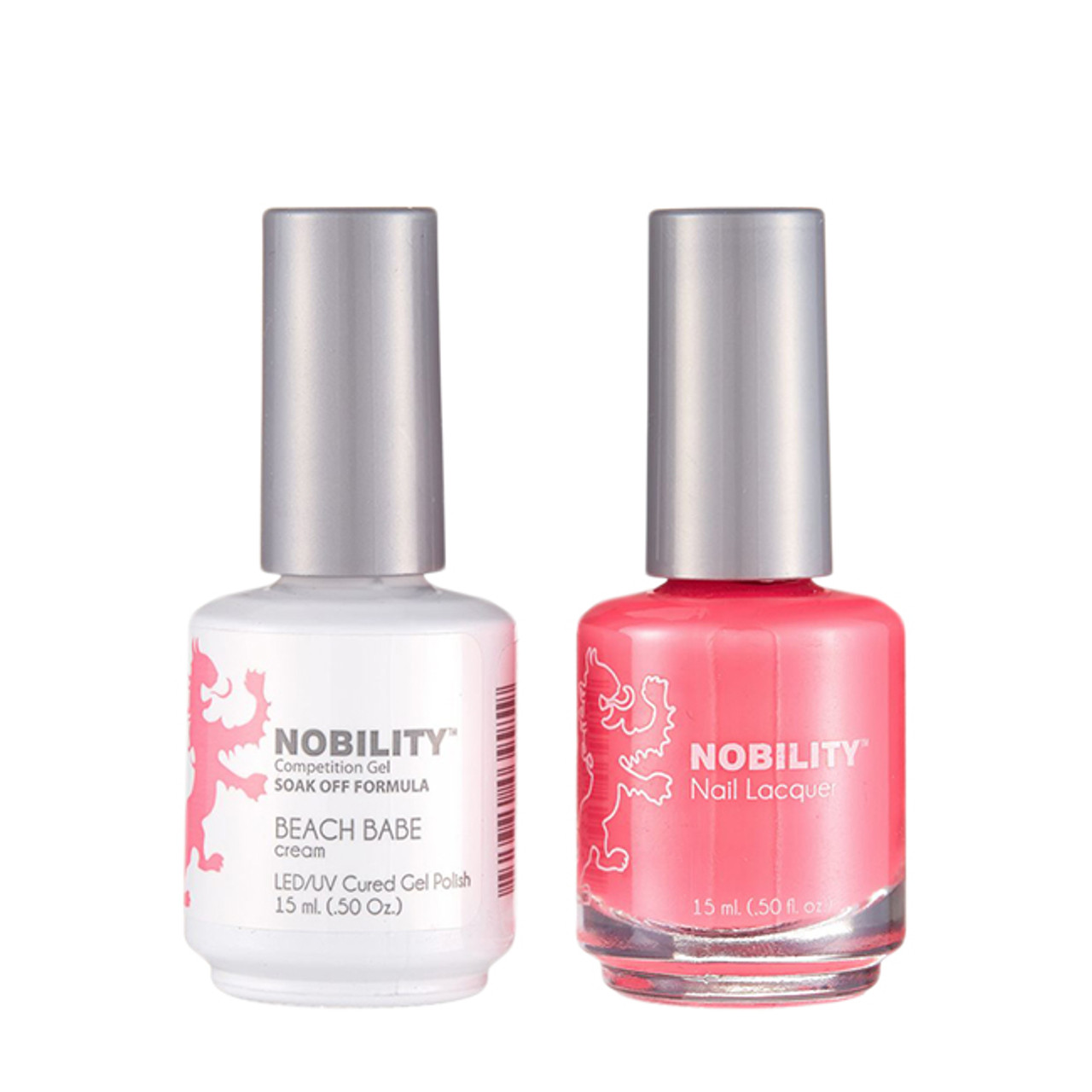 LeChat Nobility Gel Polish & Nail Lacquer Duo Set Beach Babe - .5 oz / 15 ml