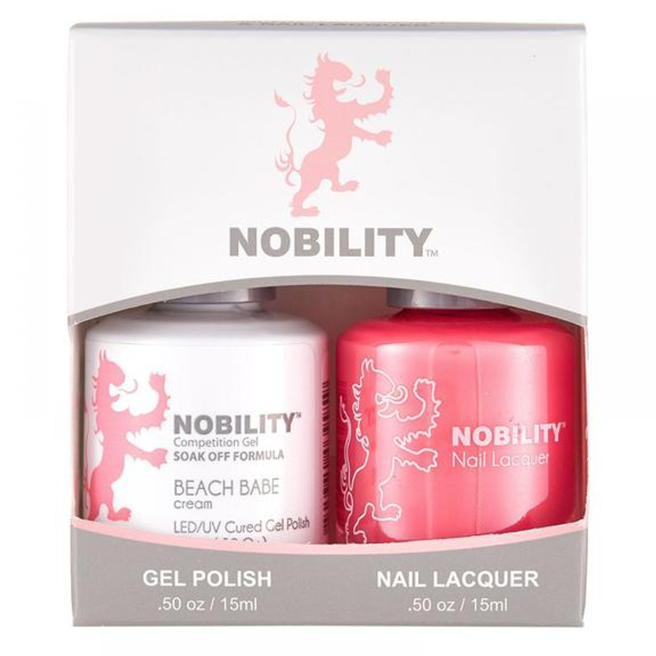 LeChat Nobility Gel Polish & Nail Lacquer Duo Set Beach Babe - .5 oz / 15 ml
