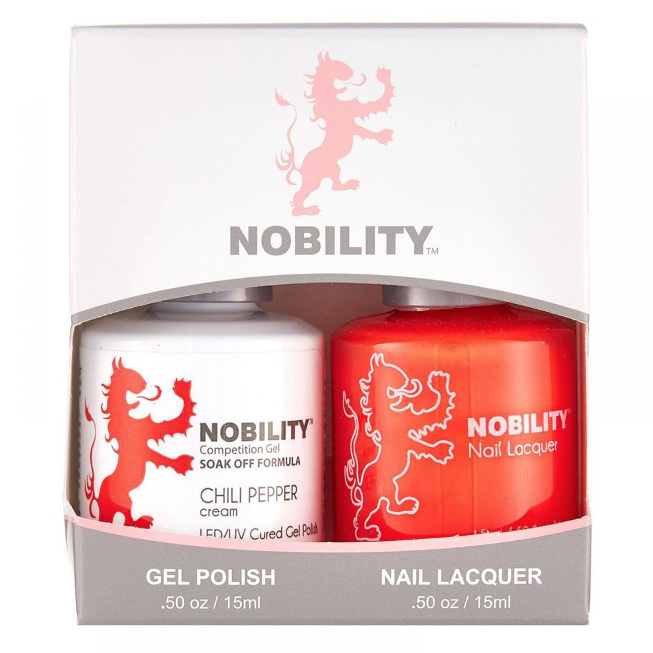 LeChat Nobility Gel Polish & Nail Lacquer Duo Set Chili Pepper - .5 oz / 15 ml