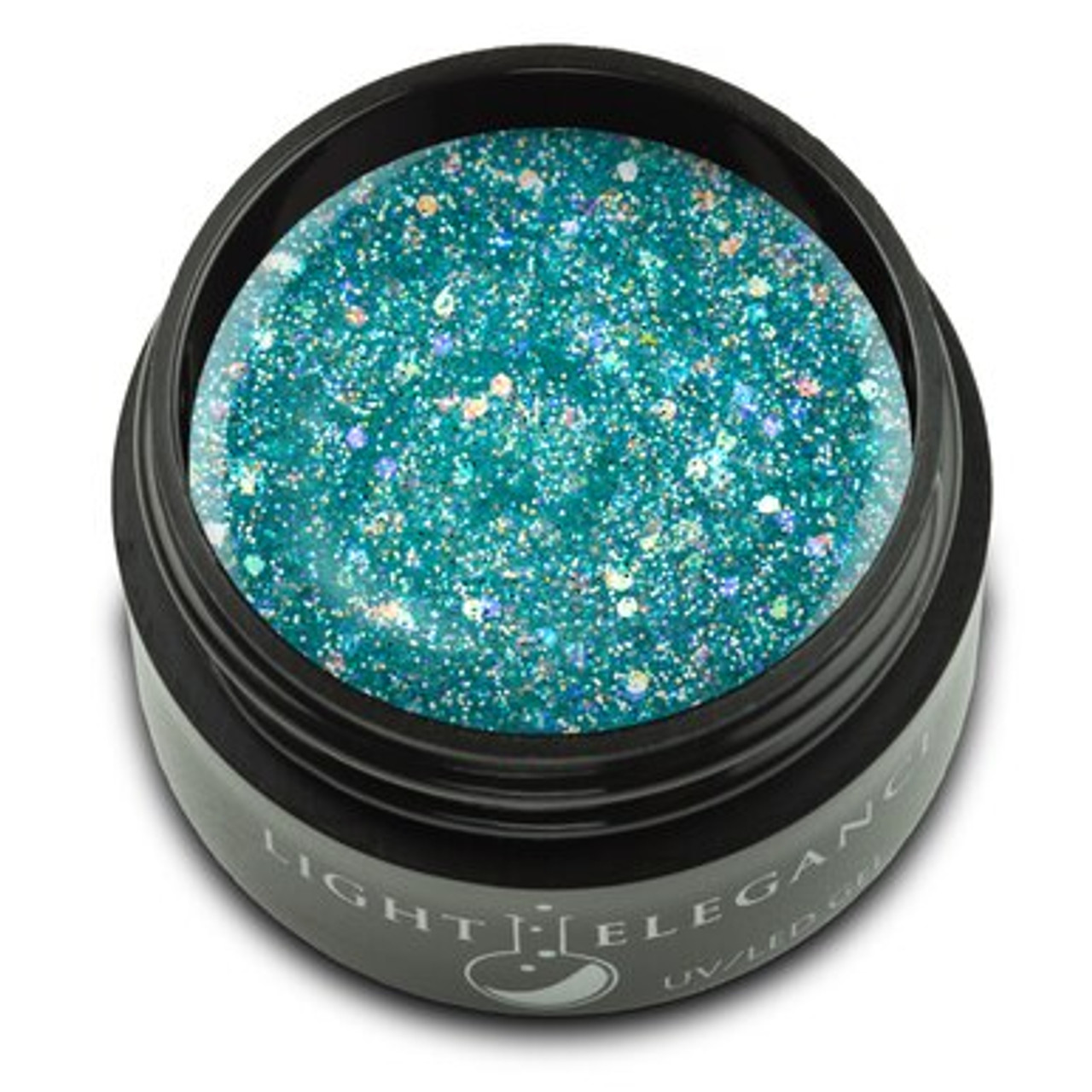 Light Elegance UV/LED Glitter Gel De-Ja-Blue - .57 oz (17 ml)