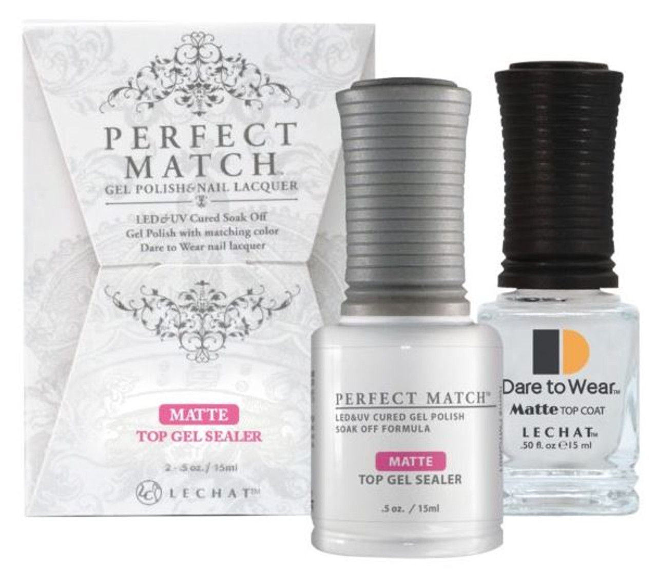 LeChat Matte Top Gel Sealer Set - .5 oz / 15 mL