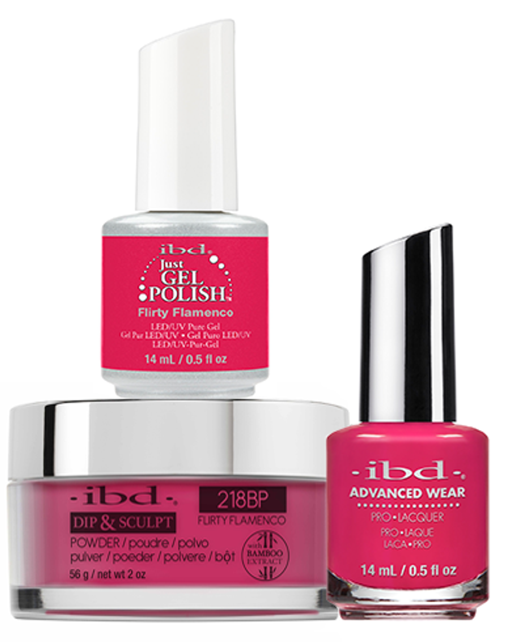 ibd Gel & Dip & Lacquer Trio Set Flirty Flamenco