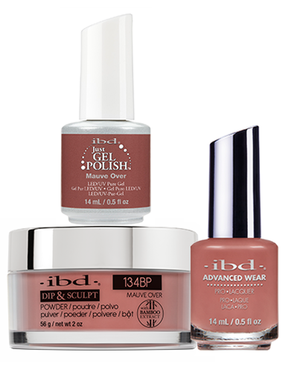 ibd Gel & Dip & Lacquer Trio Set Mauve Over