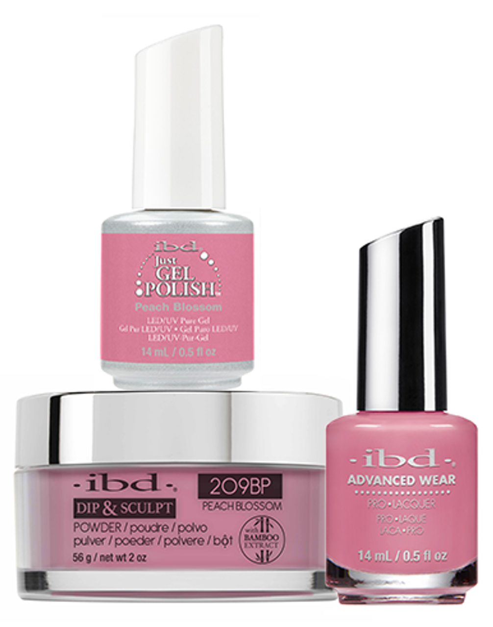 ibd Gel & Dip & Lacquer Trio Set Peach Blossom