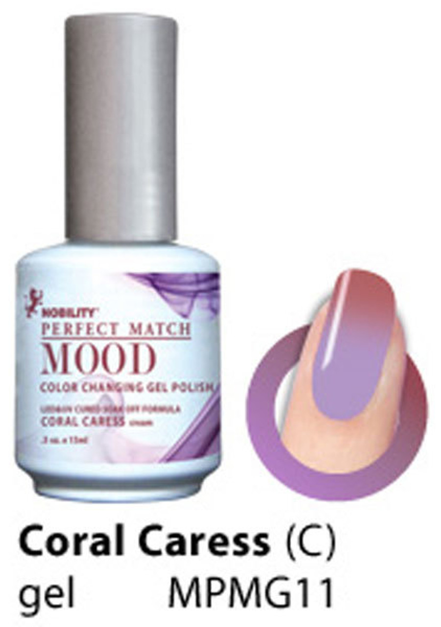 LeChat Perfect Match Mood Gel Polish Coral Caress - .5oz