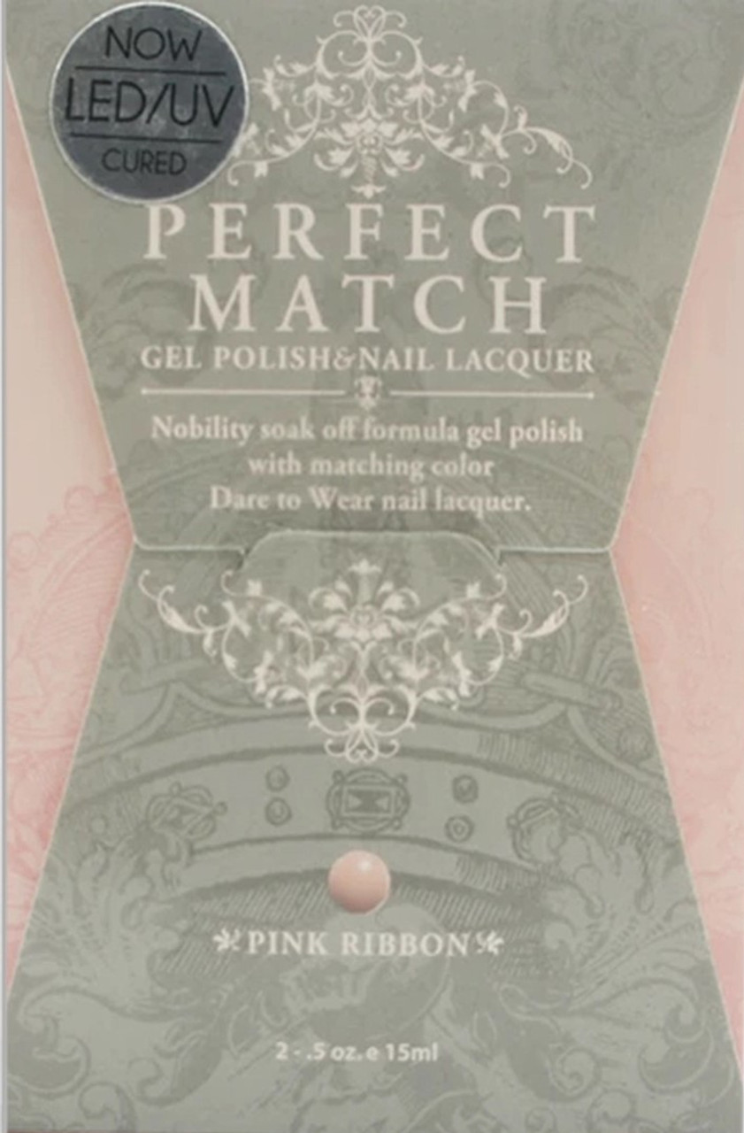LeChat Perfect Match Gel Polish & Nail Lacquer Pink Ribbon - .5oz