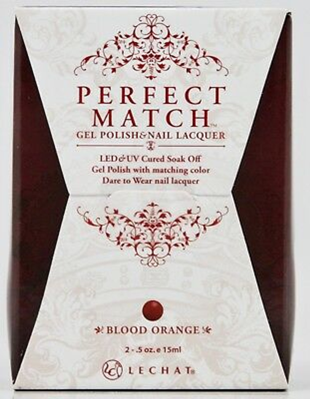 LeChat Perfect Match Gel Polish & Nail Lacquer Blood Orange - .5oz