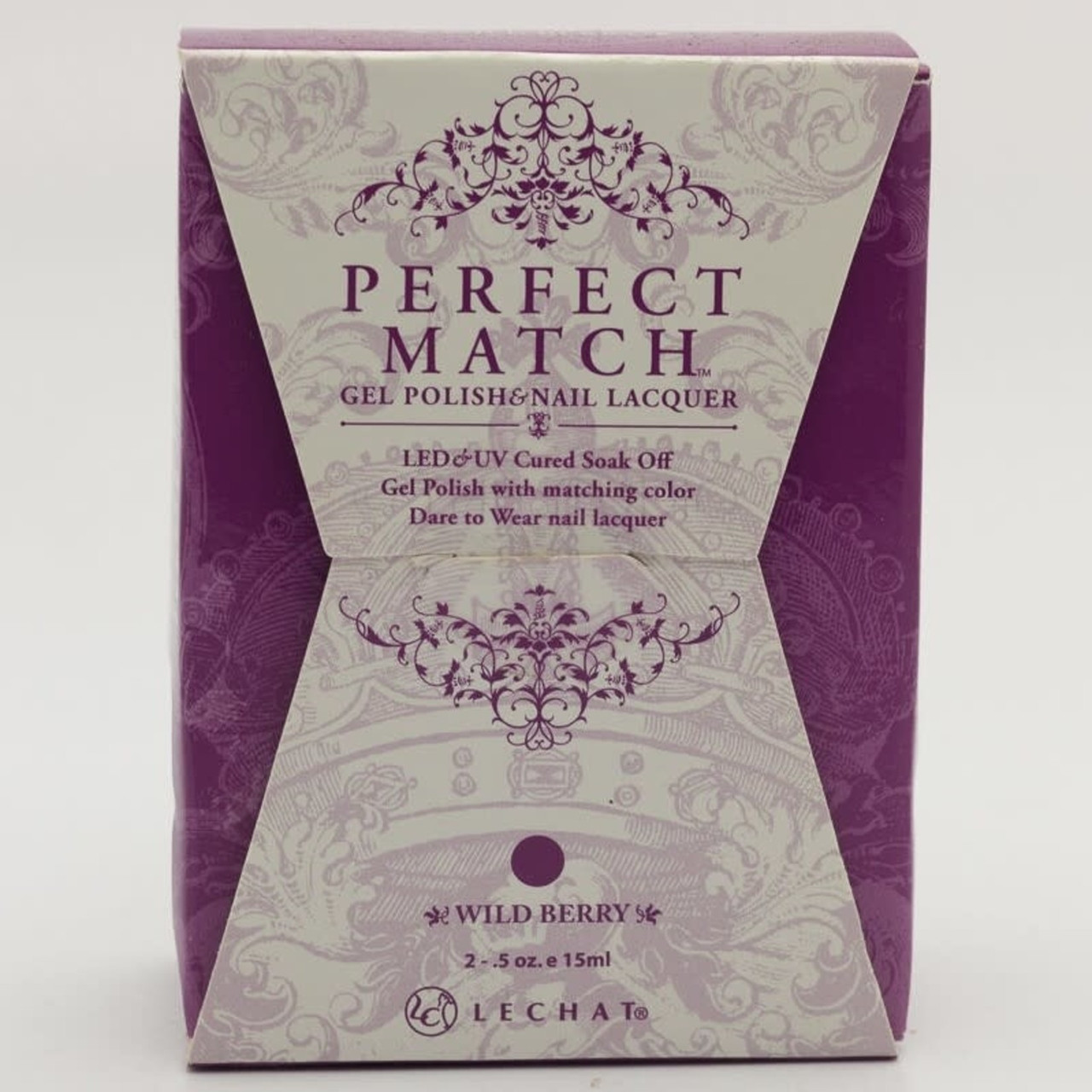 LeChat Perfect Match Gel Polish & Nail Lacquer Wild Berry - .5oz