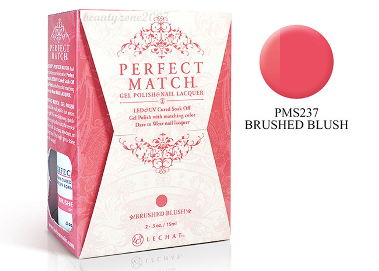 LeChat Perfect Match Gel Polish & Nail Lacquer Brushed Blush - .5oz