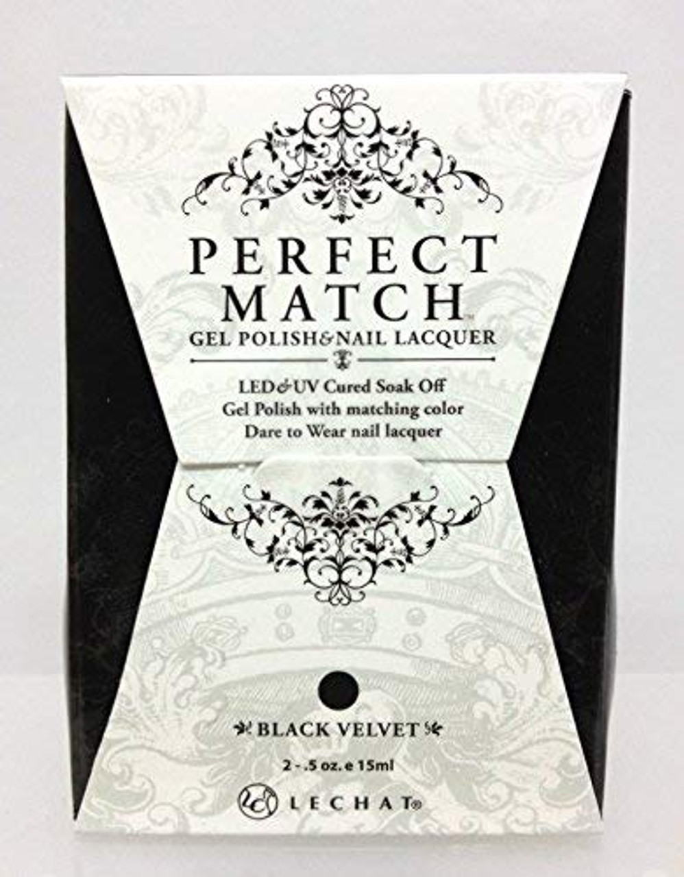 LeChat Perfect Match Gel Polish & Nail Lacquer Black Velvet - .5oz