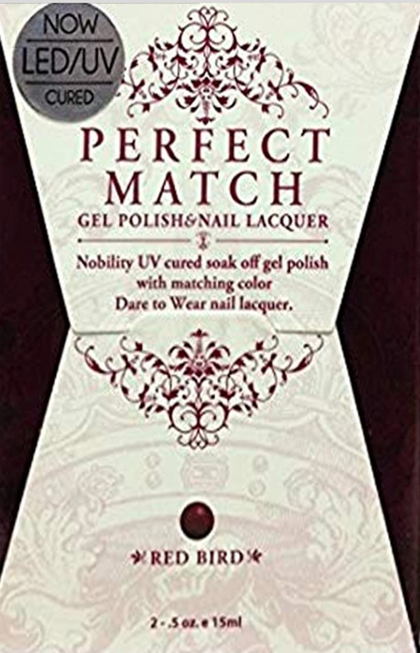 LeChat Perfect Match Gel Polish & Nail Lacquer Red Bird - .5oz