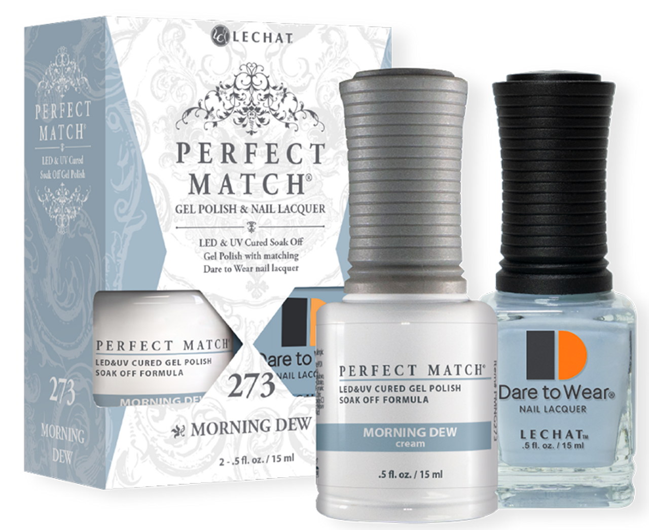 LeChat Perfect Match Gel Polish & Nail Lacquer Morning Dew - .5oz