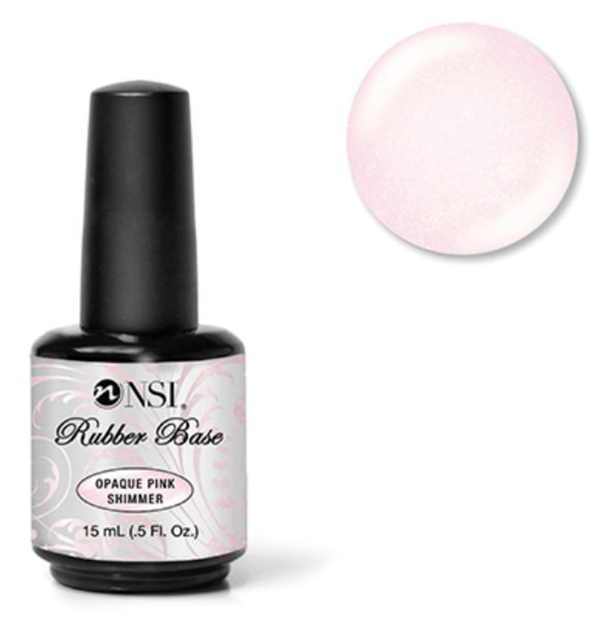 NSI Rubber Base Opaque Pink Shimmer - .5 oz (15 mL)