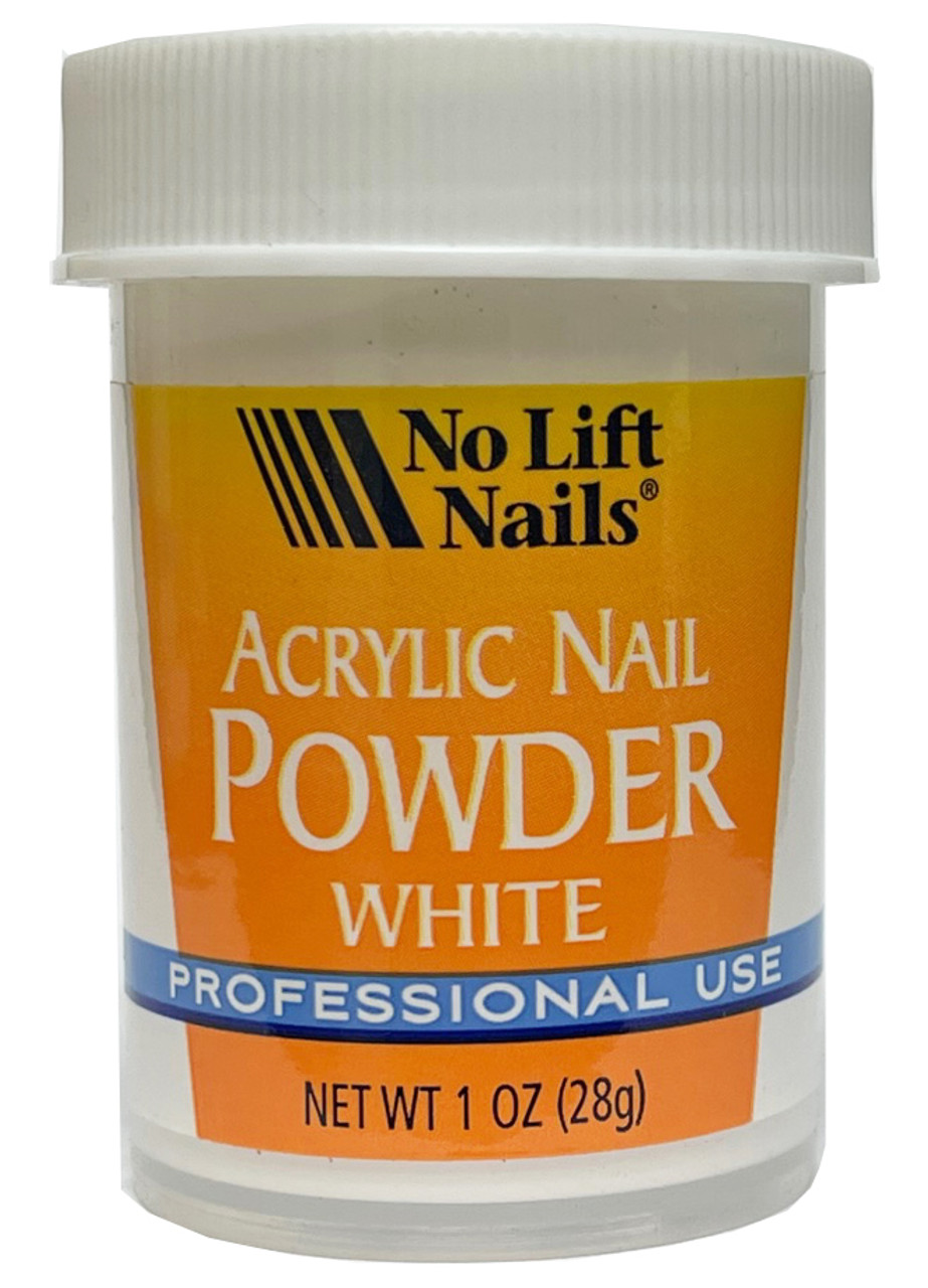 No Lift Nails Ultra Sift Acrylic Powder WHITE - 1 oz (28g)