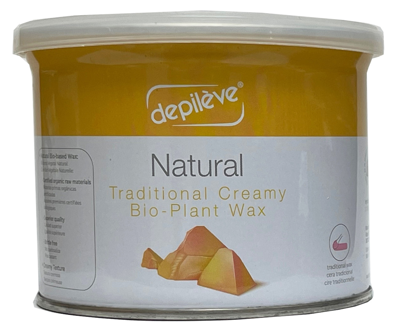 Depileve Natural Traditional Creamy Bio-Plant Wax - 13.52 fl oz / 400 mL