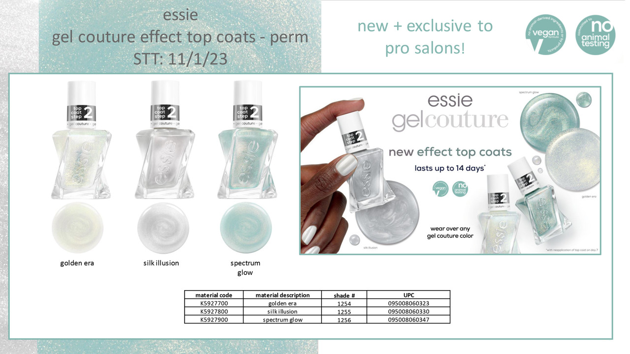 Essie Gel Couture Effect Topcoats  - 0.46 oz