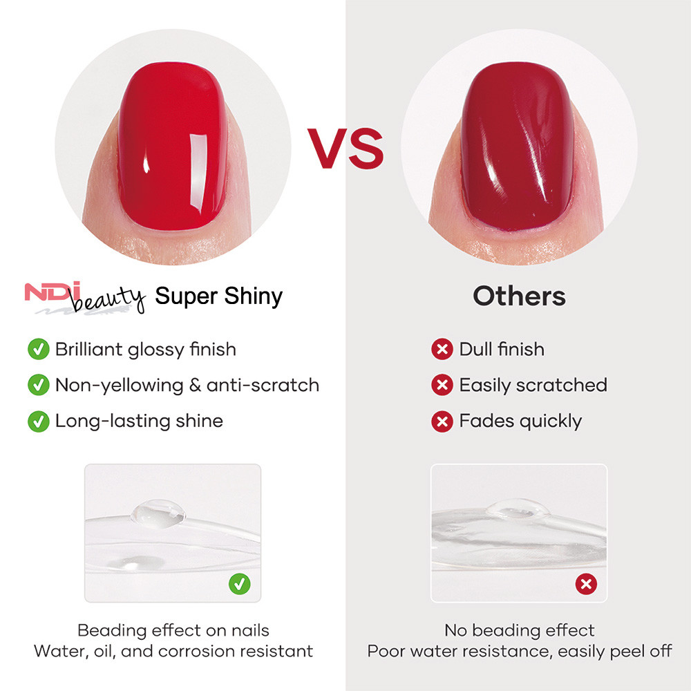 NDi beauty Super Shiny LED/UV No Wipe Gel Top - 8 fl oz (236 mL)