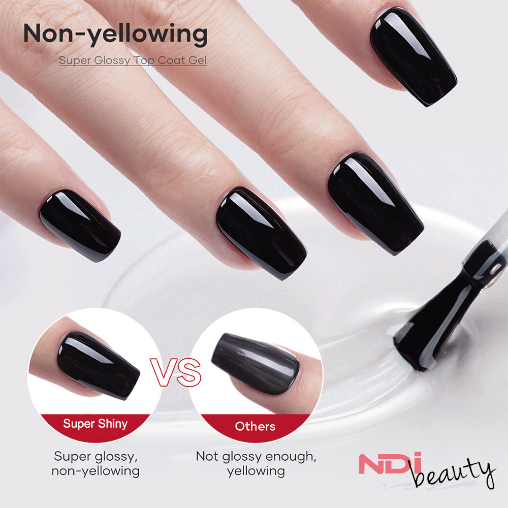 NDi beauty Super Shiny LED/UV No Wipe Gel Top - 8 fl oz (236 mL)