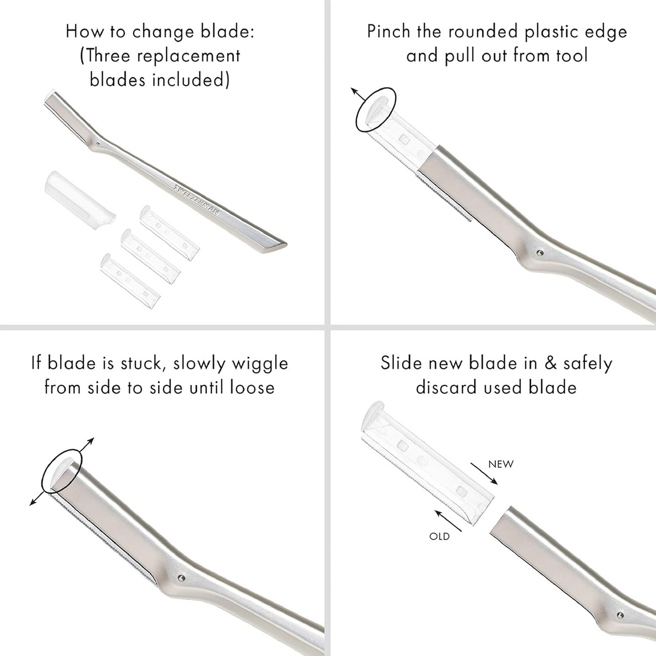 Tweezerman Facial Razor Replacement Blades