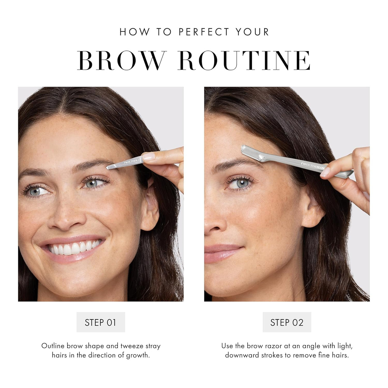 Tweezerman Brow Razor and Mini Tweezer Set Tweezerman Brow Razor and Mini Tweezer Set