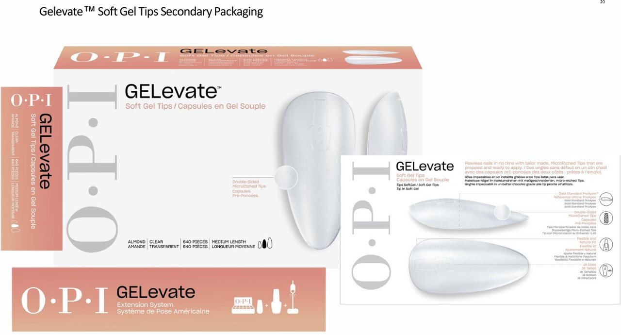 OPI GELevate Soft Gel Extensions Clear Round