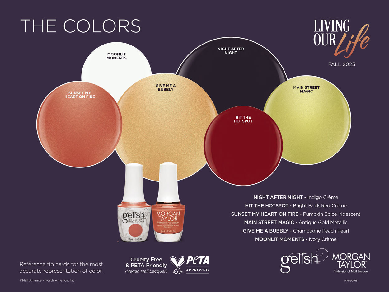 Gelish TWO Of A Kind FALL 2025 Living Our Life collection (Gel & Lacquer)
