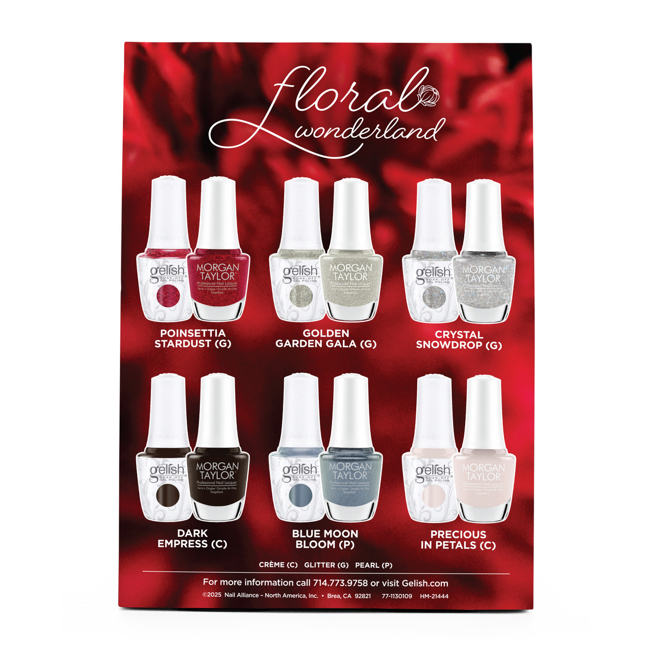 Gelish TWO Of A Kind Holiday Winter 2025 Floral Wonderland collection (Gel & Lacquer)