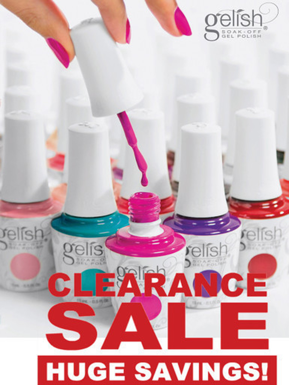 Gelish Soak-Off Gel Overstock Clearance @ 50% OFF Gelish Soak-Off Gel Overstock Clearance @ 50% OFF