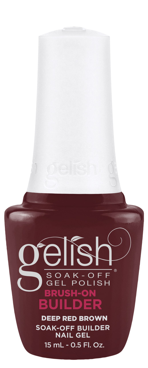 Gelish HEMA-Free Brush-On Builder Deep Red Brown - 15 mL / .5 fl oz